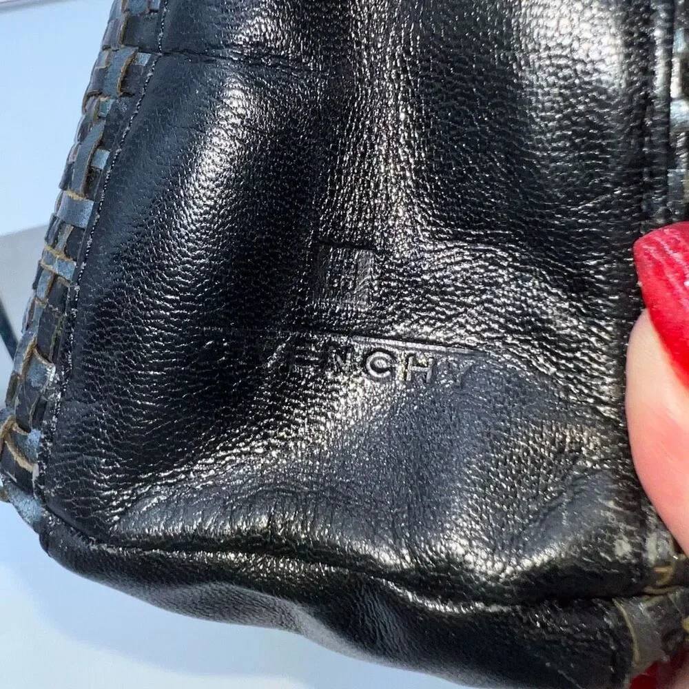 Givenchy Vintage Woven Signature with Acrylic Handles